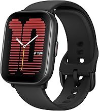 Amazfit Active 42mm Smart Watch with AI Fitness Exercise Coach, GPS, Bluetooth Calling, Music Storage, 14 Day Battery, AMOLED Display & Alexa-Enabled, Midnight Black