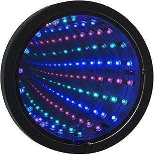 Tunnel Lamp, Infinity Mirror Tunnel Lamp LED, Led Lighting Sensory Mirror Visual Illusion Color Changing Light for Wall Hanging Party Decorations Gift