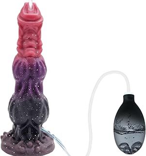 9.6" Squirting Dildo Monster Dildo, Tentacle Fantasy Dildos Ejaculating Toy with 2 Big Knot, Dragon Silicone Knotted Dildos with Strong Suction Cup, Adult Sex Toys for Women Men