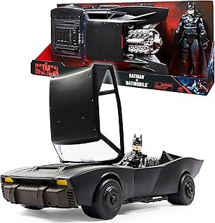 DC Comics, Batman Batmobile with 30-cm Batman Figure, The Batman Movie Collectible, Kids’ Toys for Boys and Girls Aged 4 and up