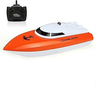 RC Boat, Remote Control Boats for Lake/Pool/Pond, 2.4 GHz High Speed Mini Boats, Outdoor Adventure Electric RC Racing Boats for Adults & Kids-Orange