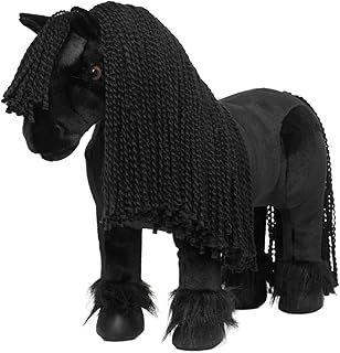LeMieux Toy Pony Spike For Kids - Stunning Black Friesian - Soft Coat with Plaitable Mane & Tail - Suitable for Ages 3+