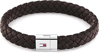 Tommy Hilfiger Jewelry Men's Braided Leather Bracelet Brown - 2790330