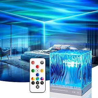 Sensory Lights for Bedroom, 18 Colors Aurora Table Lamps for Bedroom,10 Brightness Ceiling Projector, Remote+Timer Northern Lights Projector, Night Light Projector, Galaxy Projector