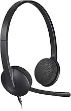 Logitech H340 Wired Headset, Stereo Headphones with Noise-Cancelling Microphone, USB, PC/Mac/Laptop - Black