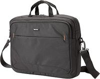 Amazon Basics Compact Laptop Shoulder Bag Carrying case with Accessory Storage Pockets (17.3 inch - 44 cm), Black, 1-Pack