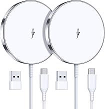 Mag-Safe Charger Wireless Charger iPhone,15W Fast mag-safecharger for iPhone 16/15/14/13/12 Series 2 pack 5ft magnetic charger for AirPods 3/2/Pro 2/Pro Mag-Safe Original Replacement