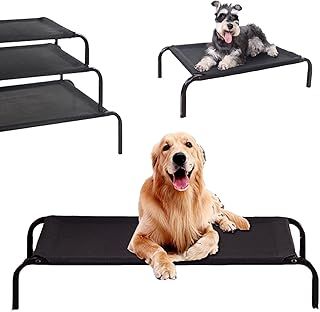 Elevated Small Dog Sofa Bed - Raised Pet Cot with Cooling Mat & No-Slip Feet - Washable, Breathable Mesh - Travel & Orthopedic Dog & Cat Bed