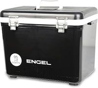 ENGEL Cooler Box 18L - Leak-Proof, Air Tight, Drybox Cooler for Camping, Fishing, Hiking,Picnic - Mini Ice Boxes Large Enough for 30 Cans, 42 x 28.6 x 32.4 CM Small Cool Box for Drinks and Food