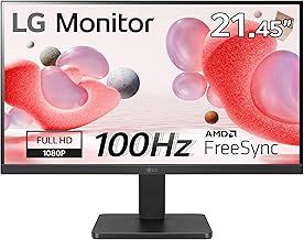 LG Electronics Monitor 22MR410-B, 22 Inch, Full HD 1080p, 100Hz, 5ms GtG, VA Panel, AMD FreeSync, Smart Energy Saving, Anti-Glare, HDMI, Matte Black
