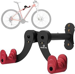 Bike Wall Mount - Horizontal Indoor Storage Rack for 1 Bicycle in Garage or Home - Cycling Hanger - Safe and Secure Holder, Hook for Bicycles - Hang Your Road, Mountain or Hybrid Bikes