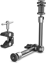SMALLRIG 11'' Magic Arm with Super Clamp, 1/4''-20 Threaded Articulating Arm with Cold Shoe Mount for Monitor, LED Light, Microphone - 3726
