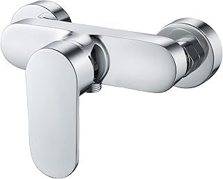Namuoto Shower Mixer Taps Bar Chrome Wall Mounted Shower Mixer Tap Brass Manual Shower Faucet, Control Switch Bath Tap for Cold and Hot Water, G1/2" Outlet