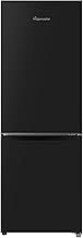 Fridgemaster MC50165EB 50cm Freestanding 60/40 Fridge Freezer - 175-litre capacity with Crisper box - Reversible Door - LED Lighting- 4 Star Freezer Rating - Black - E Rated