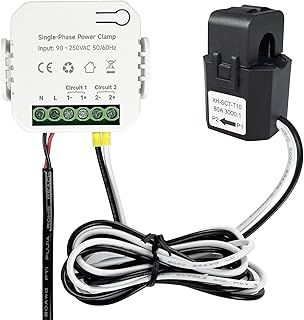 OWON Bi-Directional Smart 2 Way WiFi Power Monitor Energy Meter with 80A/ 1 Clamp,WiFi Home Energy Monitor, Energy Meter Single Phase Electricity Compatible