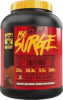 MUTANT ISO Surge | Whey Isolate Protein Powder | 25g Protein, Fast-digesting whey Protein Isolate & whey hydrolysate, Gourmet Flavors | (2270g) | (Chocolate Fudge Brownie)
