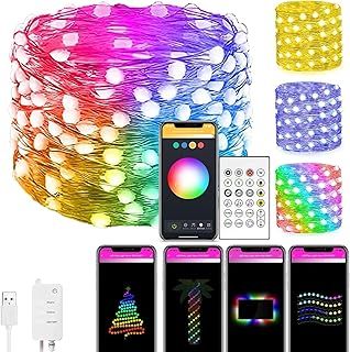 LED String Lights 32ft, Smart WiFi APP Controlled Works with Alexa, Google Assistant, RGB USB Operated Alexa LED Lights, Music Sync String Lights for Bedroom Birthday Halloween Christmas