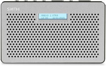 Gemini FM DAB Digital Radio with Sleep Timer Portable Radio, LCD Screen & Headphone Jack - DAB Radio/FM Radio/Battery & Mains Powered with 20 Presets - Grey