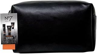 No7 Energising Wash Bag Gift Set for Men with Hair & Body Wash+Face Wash+Face Scrub+Wash Bag