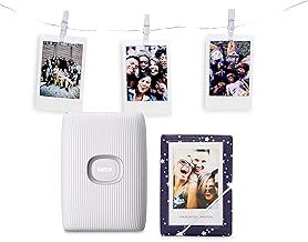 INSTAX Limited Edition LINK 2 portable smartphone printer with photo album and LED display lights, mini film format, Clay White
