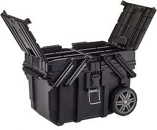 Keter 17203037 KET17203037 Wheeled Job Box Black, 57 Litre