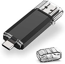 RAOYI 128GB USB C Flash Drive USB C and A Dual USB 3.0 Stick USB Type-C Memory Stick Thumb Drive for Smartphones, Tablets, Macs and Computers, Black