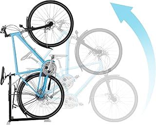 Bike Nook Stand & Vertical Storage Rack - The Original Vertical Bicycle Floor Stand for Garage Storage and Indoor and Outdoor use, Perfect Bike Accessories for Small Spaces Nooks, No Drilling Required