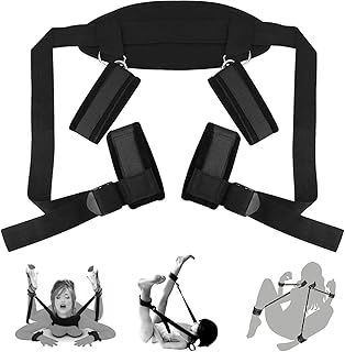 BDSM Bondage Set with 2 Handcuffs and 2 Ankle Restraints Bondage Set Restraints Sex Bed Restraints Sex Toy Extremely Sexy Toys Thigh Bondage for Women Couples Beginners