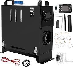 12V 8KW All in One Air Diesel Heater Parking Heater Diesel Night Heater with Silencer LCD Switch 10L Tank For Truck, Boat, Car Trailer, Campervans, Caravans (Black)