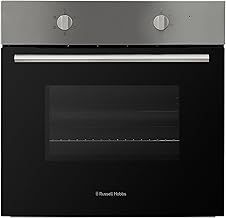 Russell Hobbs 70L, 60cm Wide, Single Electric Built-in Fan Oven and Grill in Stainless Steel, 5 Oven Functions, RHFEO7004SS