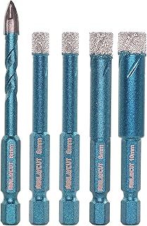 Porcelain Tile Drill Bits Set - MINLAYCUT 6/6/8/10mm+6mm Diamond Hole Saw Kit Quick-fit Hex Shank for Ceramic Tile Marble Porcelain