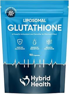 Liposomal Glutathione Reduced 90 Capsules | 2000 MG | Enhanced Absorption Glutathione Supplement | Non-GMO Vegan Natural | UK Based Brand