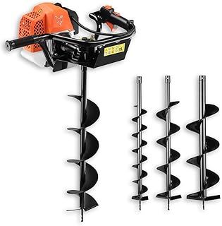 Fuxtec Petrol Earth Auger – post hole borer FX-EB162 motor 62cc | 3.4HP | 3 Drill Bits (100–150–200mm) | Easy Starter | Oil Control Window | Ideal for Fence Posts, Planting Holes & Garden Projects
