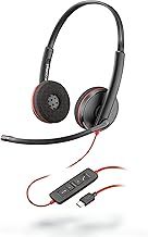 Plantronics - Blackwire 3220 - Wired Dual-Ear (Stereo) Headset with Boom Mic - USB-C to connect to your PC or Mac