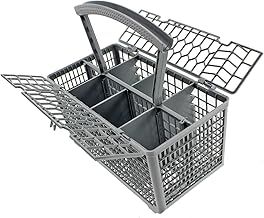SPARES2GO Dishwasher Cutlery Basket Cage Lid & Removable Handle (235 x 242 x 130mm) Grey