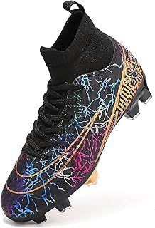 Boys Football Boots Kids Girls Firm Ground Soccer Shoe Astro Turf Trainers Athletics Sport Shoes Teenager Profession Competition Indoor Outdoor Club Sneaker Unisex