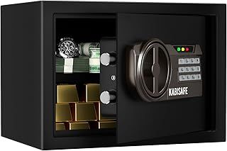 Safe Box Fireproof, Home Safe Lock Box with Sensor Light and Double Digital Keypad Safe Box, Personal Safe for Home Business Office Document Jewelry Gun Cash 17L