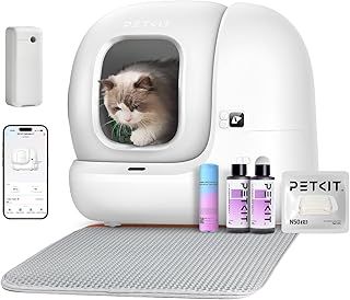 PETKIT PURA MAX 2 Self Cleaning Cat Litter Tray, 76L Extra Large Automatic Cat Litter Tray App Control, Dual Odour Control with Pura Air & N50, xSecure Robot Litter Box fr Multi-Cats with Mat & Liner