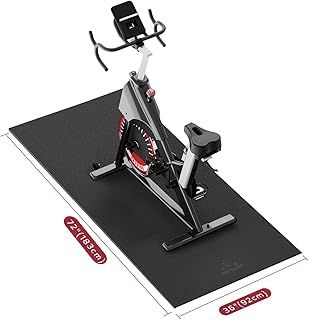 HAPBEAR Treadmill Mat, 183×92cm/ 213×92cm×6mm, Exercise Bike Mat, Heavy-Duty Floor Protector, Non-slip, Noise Reduction, Waterproof