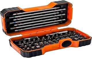 Bahco 59/S54BC 54 Pcs Bit Set For Slotted, Phillips, Pozidriv, Hexagonal, Robertson and coloured TORX,TORX Tamper, Head Screws