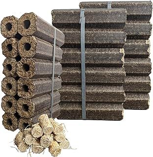 High Energy Heat Logs - Pack of 36 Ultra Dry Compressed Fuel Logs With Wood Wool Firelighters. Great for Wood Burners, Open Fires and Multi-Fuel Stoves. Planet-Friendly Briquettes.