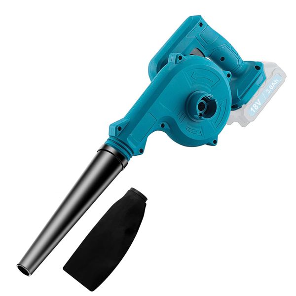 Cordless Leaf Blower Compatible with MaKita 18V, 2-in-1 Compact Electric Leaf Blowers & Vacuums for Lawn Care Leaf Blowing, Car, Corner Dust Clearing (Batteries Not Included)