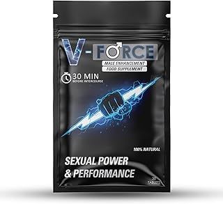V-Force 30 Pills 100mg - Boosted Stamina & Performance for Men - Stronger, Harder & Enhanced Firmness - Natural Male Food & Herbal Supplement for Prolonged Results