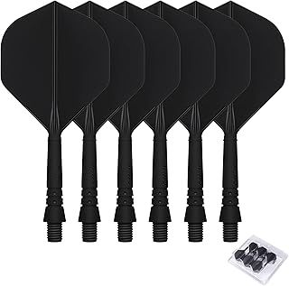CyeeLife 6pcs Molded Dart Flights and Shafts,one Piece Integrated Accessory 2BA CF02A and sizes