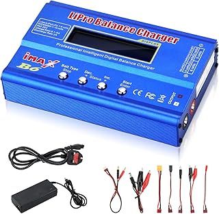 Lipo Battery Charger - 6A 80W Balance Charger Discharger with Power Adapter and XT60 Charging Cable, Digital Charger for LiPo Li-ion NiCd Pb NiMH LiFe Battery