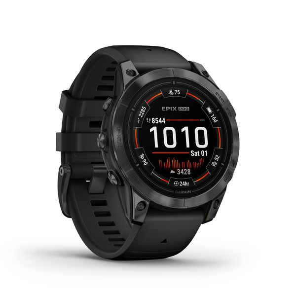Garmin epix PRO Gen 2 GPS 47mm Premium Smartwatch, AMOLED Touchscreen, Multisport, Advanced Health & Training Features, Built-in Flashlight, Adventure Watch with up to 16 days battery life, Black