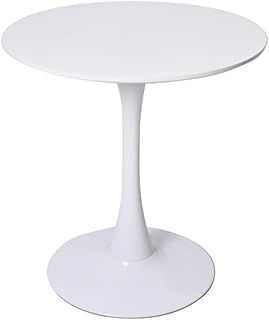 Panana Round White Colored Top Small Medium Kitchen Dining Room Furniture (60cm)