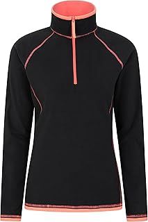 Mountain Warehouse Montana Womens Microfleece - Breathable Ladies Sweater, Quick Drying Pullover, Warm Fleece Jacket, Half Zip - For Spring Summer, Travelling, Outdoors