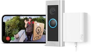 Ring Wired Video Doorbell Pro (Video Doorbell Pro 2) + Plug-In Adaptor | Doorbell camera 1536p HD, Head to Toe Video, 3D Motion Detection, Bird's Eye View | 30-day free trial of Ring Home