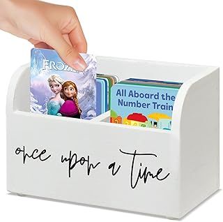 Yoto Wooden Card Holder - Storage Box With Two Compartments for Mini Audio Cards (White)